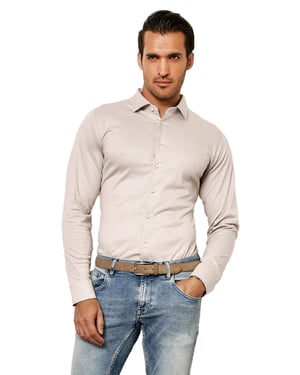 overhemd Desoto Casual Kent licht beige