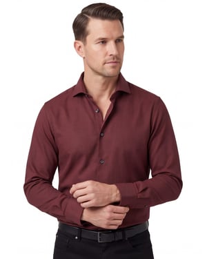 Overhemd John Miller Slim Fit bordeaux