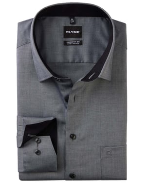 grijs Olymp Big&Tall overhemd Comfort Fit