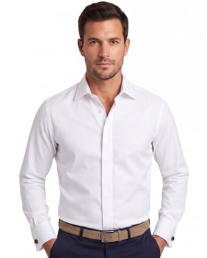 John Miller business overhemd Tailored Fit normale fit wit effen katoen