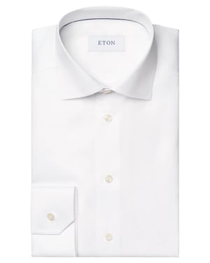 Eton overhemd Slim Fit wit effen