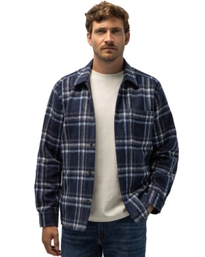 Overshirts State of Art donkerblauw geruit