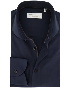 Overhemd John Miller donkerblauw normale fit