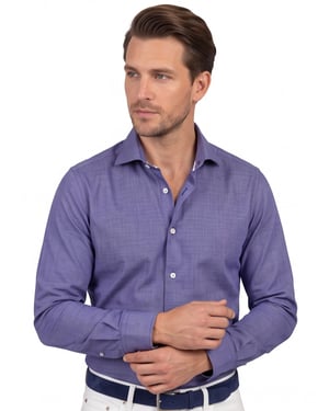 John Miller overhemd Tailored Fit blauw