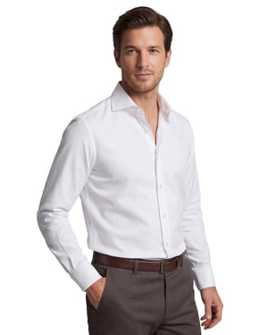 Overhemd Profuomo Sky Blue Slim Fit wit