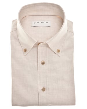Overhemd John Miller Tailored Fit New beige