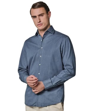 Overhemd Profuomo Slim Fit blauw