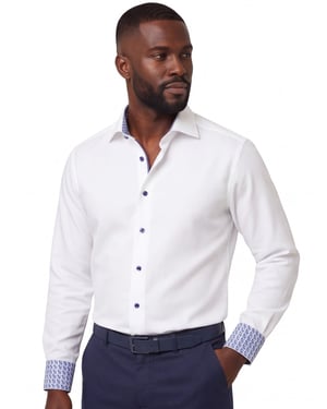 Overhemd Eton Classic Fit  wit katoen