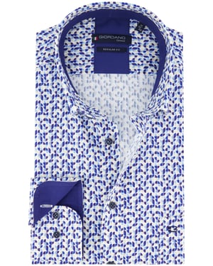 casual overhemd Giordano Regular Fit donkerblauw geprint