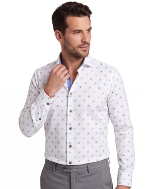 John Miller overhemd bloemen Tailored Fit