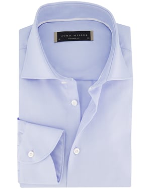 Overhemd John Miller tailored fit lichtblauw katoen