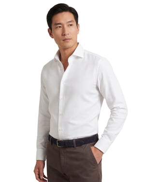 Slim Fit Michaelis overhemd wit strijkvrij