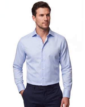 Overhemd Eton  Slim Fit lichtblauw effen