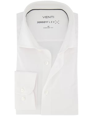 Overhemd Venti wit lange mouw semi-wide spread