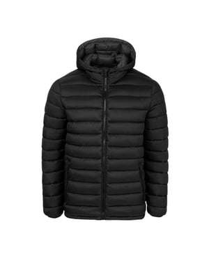 SoulCal Herenjack met capuchon en microquiltpatroon (Zwart)