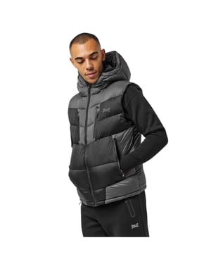 Everlast Heren-vest met kleurblokken in tech-stijl (Zwart/Grijs)