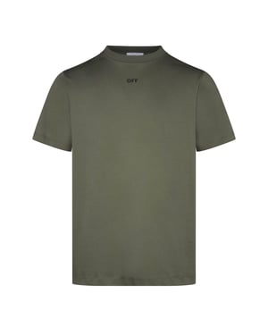 Men's Off White Off Slm Fit Tonal ar in Winter Moss