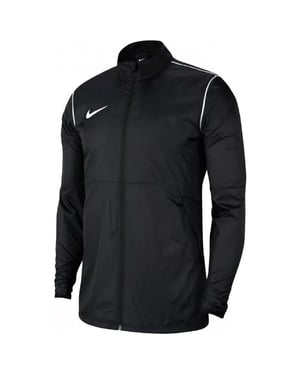 Boys Nike Solid Patterned Zip Neck Rain Jacket in Black