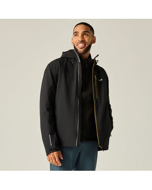 Regatta Mens Birchdale II Waterproof Jacket (Black/Wood Brown)