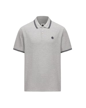 Men's Pretty Green Barton Polo in Grey Marl