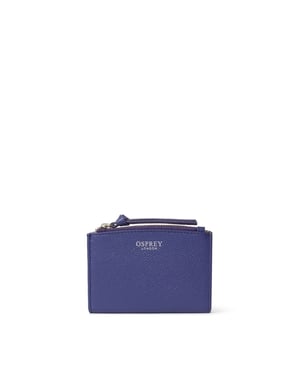 Accessories Osprey London London Molly Curved Bi Fold Leather Card Holder in Purple