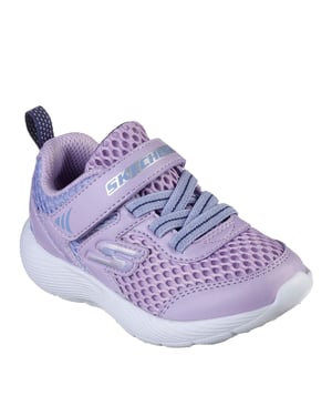 Girls Skechers Dyna Lite Slip On Trainers in Purple/Blue