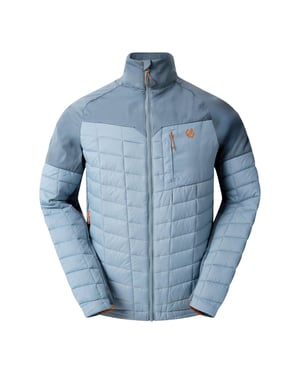 Men's Dare 2b Colour Block Softshell Jacket with Chest and Zipped Pockets in StmWthr/Lead