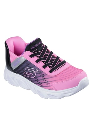 Boys Skechers Flex Glide Graphic Print Low Top Sneakers in Black/Multi