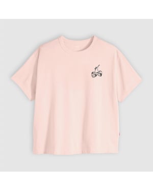 Women's Levis Vintage Text Graphic Crew Neck Short Sleeve T-Shirt in Crystal Pink