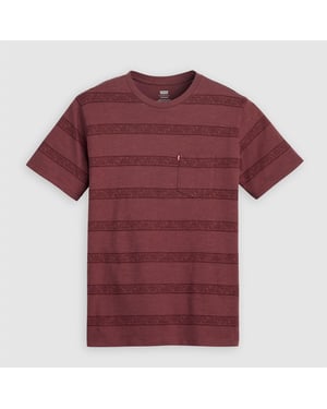 Men's Levis Regular Fit Crew Neck Short Sleeve T-Shirt with Chest Pocket in Kabir Paisley