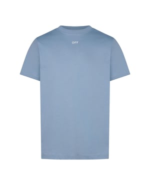Women's Off White Off Slm Fit Sht Slee in Faded Denim