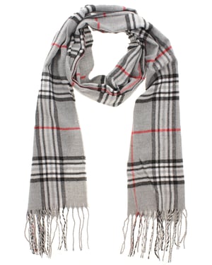 Womens Soft Tassled Scarves Berty grey