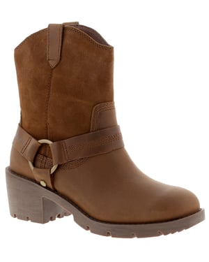 Caterpillar Womens Ankle Boots Rewrite Harness Leather Pull On nuthatch