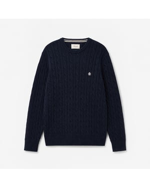 Joules Cable Crew Mens Sweater Navy