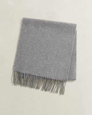 Logo Detail Scarf in Grey