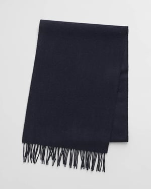 Logo Detail Scarf in Navy