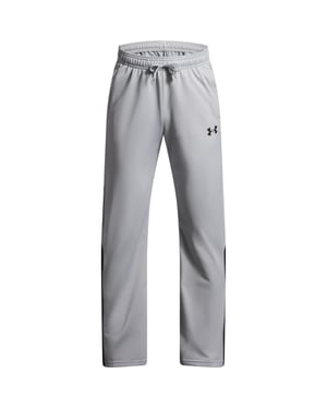 Boys Under Armour Brawler 3.0 Color Block Drawstring Waistband Tapered Pants in Grey
