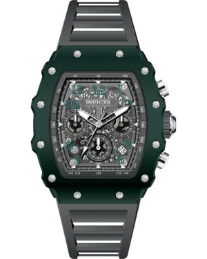 Invicta Racing 69735 Herrklocka - Kvartsverk - Akryl med silverfärgad urtavla - 44 mm