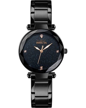 Invicta Celestial 70329 Dameshorloge - Quartz Uurwerk - Metaal met Zwarte Wijzerplaat - 34 mm