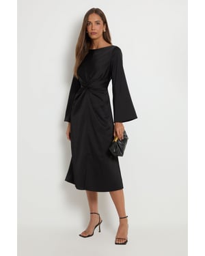 Abstract Twist Midi Dress