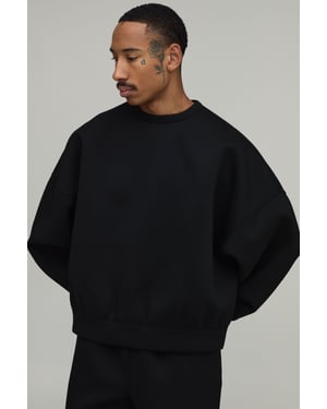 Oversized Batwing Crew Neck Scuba Sweat