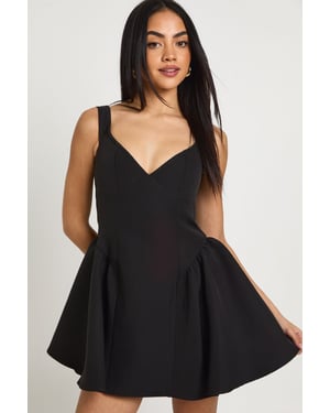 Bardot Structured Volume Skater Mini Dress