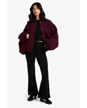 Petite Stretch Flare Leg Trousers