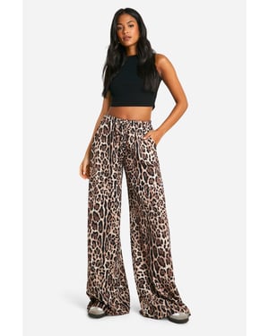 Tall Animal Print Wide Leg Trouser
