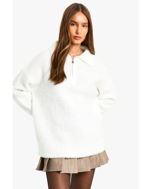 Boucle Knit Collar Detail Jumper
