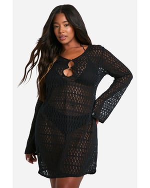 Plus O-ring Detail Beach Dress