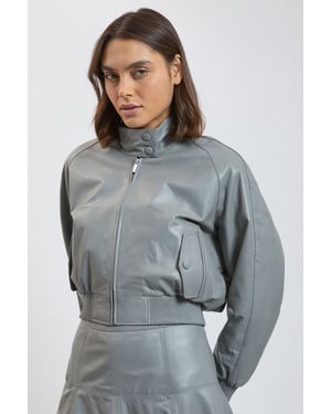 Leather Bomber Jacket