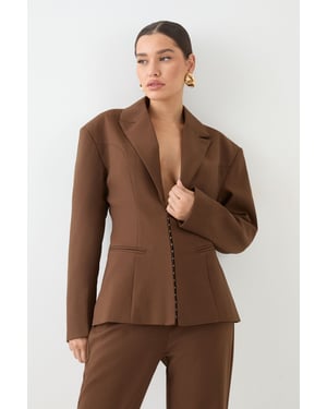 Tailored Dipped Waist Blazer