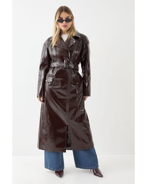 Premium Vinyl Extreme Shoulder Trench
