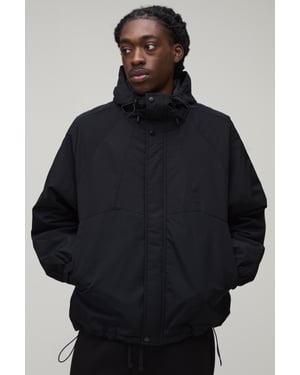 Regular Fit Crinkle Nylon Hooded Cagoule